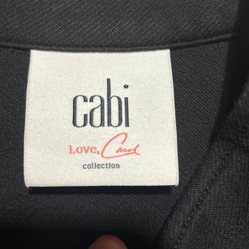 CAbi Love Carol Black Gray Colorblock Long Jacket Coat Size Small Convertible - Picture 6 of 12